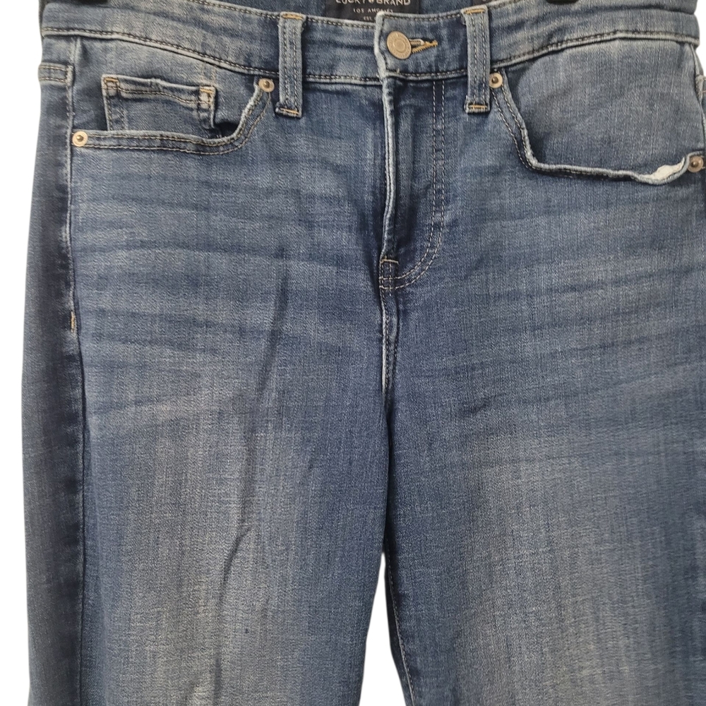 Lucky Brand Blue Distressed Jeans Size 8/29  Ankle - Picture 3 of 7